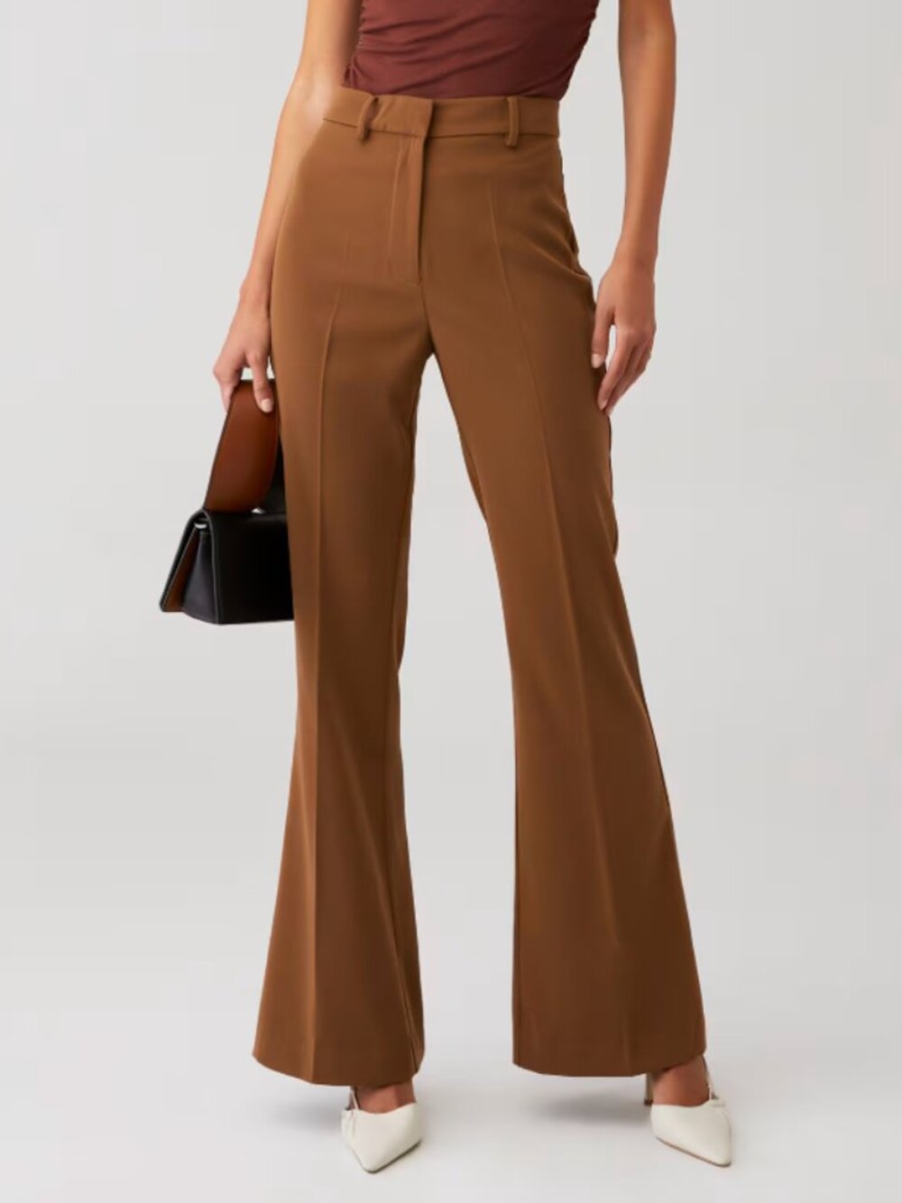 Bardot Halifax Slim Flare Pant NWOT Chocolate Brown S